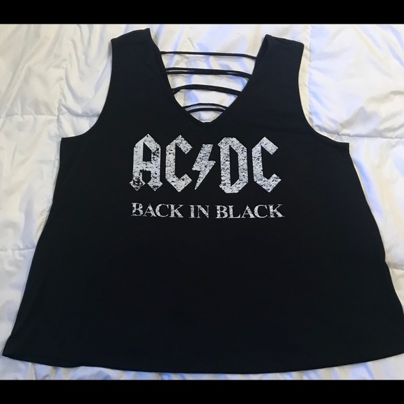 Tops - Women’s AC/DC Back In Black Rocker Tank Top 3X